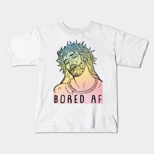 Bored AF Jaded Hipster Jesus Tee Kids T-Shirt